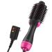 Hot air Brush Dryer Blow Dryer Brush Three in one Styler Volumizer 1200W Rose Ceramic Coated Ionic Technology 3 Heat/Speed Settings Cool Shot Button 280g Battery Powered