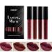 Matte Liquid Lipstick Set 4 Colors Mist Waterproof Long Lasting Lipstick Non-stick Cup Lipgloss