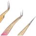 Premium Nail Strass Picking Tweezers Set - 3 Professional Nail Art Tweezers with Color Gradient Straight & Curved Stainless Steel Tips for Manicure & Rhinestones - Buy Online on GoSupps.com