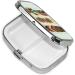 Buy Bohemian Feather Small Pill Case - 2 Compartment Travel Organizer & Cute Pill Box for Purse - Perfect Gift - Buy Online on GoSupps.com