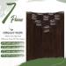 Hetto Brown Clip-In Extensions | Remy Real Hair | Dark Brown #4 | 120g 35cm | Premium Quality Hair Recovery - Buy Online on GoSupps.com