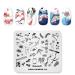 KADS Nail Stamping Plate Chinese Style White Pigeon Nail Art Stamp Template DIY Image Template Manicure Stamping Plate Stencil Tools (CN0014) CN014