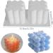 LSLEVA 2 Cavity Heart Bubble Cube Silicone Candle Mold - DIY 3D Geometric Mold for Candle Making and Resin Soap - Valentine's Day Gift Home Decor - Buy Online on GoSupps.com