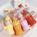 Soda bottle of moisturizing lip balm lip care lip oil fruit lipstick moisture base sweet make -up female cosmetics - not easy to fade (4PCs)