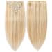Real Remy Clip-in Hair Extensions 8PCs 18Clips - Smooth 100g 45cm (#18/613 Light Ash Blonde/White Blonde) - International Shipping - Buy Online on GoSupps.com
