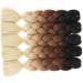 6pc/Lot 24inch Synthetic Ombre Kanekalon Jumbo Braiding Hair Extension 100g High Temperature Synthetic African Box Braids Crochet Twist Braided Hair Extension (Tlightbrown) - Buy Online on GoSupps.com