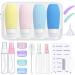 DUOAIKE 100ml Silicone Travel Bottle for Toiletries 22 Pcs Travel Containers Leak Proof Silicone Squeezable Travel Accessories Travel Containers for Shampoo Conditioner Lotion (BPA Free)(1)
