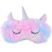 Eye Mask for Sleeping Ulife Mall Cute 3D Unicorn Soft Fluffy Plush Sleep Mask Sleeping Mask with Silk Back Novelty Blindfold Eyeshade Travel Eye Cover for Women Men Girls Kids - Rainbow A Rainbow_unicorn