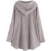 Hanxiulin Women's Fleece Plush Jacket - Warm Hooded Winter Parka Fluffy Zippered Long Down Coat for Outdoor Comfort - Gray - Buy Online on GoSupps.com