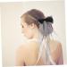 FRCOLOR Bridal Hair Accessories Bow- Knot Hair Clip Bridal Hairpins Hair Barrette Bow Headdress Bachelorette Party Veil Tiara for Girls Bow-knot Hair Clip Bride Decorate Wedding Iron - Buy Online on GoSupps.com