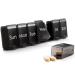 Weekly Pill Organizer 7 Day,XL Daily Pill Case Large, mossime 2021 Design Pill Box with Removable Compartments , Quick-Refill Medicine Organizer for Fish Oil,Capsules,Vitamins and Supplement- Black