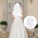 Wedding Veils for Brides White Girls Shower Veil Lace Veil Headwear Bridal Veil Vail for Women Baptism Candle Baptism Decorations for Girls Communion Veils First Miss Pearl Comb - Buy Online on GoSupps.com
