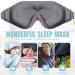 Astra Vena Memory Foam 3D Contoured Sleep Mask - Grey, Blockout Light, Soft Weighted Eye Cover for Men and Women - Buy Online on GoSupps.com