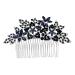 Beatifufu Dark Blue Hair Comb Rhinestone Hair Comb Wedding Bridal Headpieces Rhinestone Headpiece Bride Hairpiece Bride Headpieces for Wedding Bride Hair Accessories Bridal Headdress