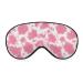 Pastel Pink Cow Tie Dye Skin Sleep Mask for Women Adjustable Sleeping Eye Shades Cover with Elastic Strap