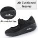 Womens Mesh Nurse Shoes - Non-Slip Adjustable Mary Janes Sneaker for Arthritis & Plantar Fasciitis - Lightweight Orthotic Wedges for Fitness - Black - Buy Online on GoSupps.com
