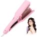 Rommantic French Egg Roll Curling Iron Egg-Roll Hairstyle Water Ripple V-Shaped Hair Curler Crimper Styling Tools & Appliances with Multifunctions (Pink)