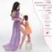 FEOYA Maxi Maternity Dress - Strapless Chiffon Lace Gown for Pregnant Women - Photography Ready - Purple - Buy Online on GoSupps.com