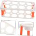Hohopeti Box Egg Carton Egg Tray Holder Kitchen Egg Holder Eggs White Superimposed Plastic Egg Grid re-usable White 22.3X10.1X8.9CM - Buy Online on GoSupps.com