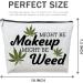 2 Pcs Marijuana Makeup Bag Set - Funny Weed Leaves Travel Zip Pouches - Great Gifts for Friends, Sisters, Colleagues - 10*7.5 Inch - Buy Online on GoSupps.com