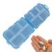 Travel Pill Organizer Box - Foldable Personal Daily Pill Case with 10 Grids Travel Pill Holder for Vitaming Fish Oils Blue