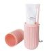 Travel toothbrush holder toothbrush case toothbrush travel container-multifunctional toothbrush toothpaste set toothpaste storage for travel camping business trip and school rosa