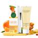 Tongyend Turmeric Vitamin C Clay Mask kit Deep Cleansing Face Masks Skincare with Brush Clay Face Mask for Radiant Skin Turmeric for Dark Spots Acne Brightening Oil Balance Cleansing Pores