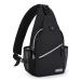 MOSISO Mini Sling Backpack,Small Hiking Daypack Travel Outdoor Casual Sports Bag Black