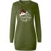 Shop Women's Christmas Fashion: Elk Print Hooded Sweater Dress - Oversized Party Dresses for the Holiday Season - Buy Online on GoSupps.com