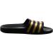 adidas Unisex Adilette Aqua Slides Sandal - Core Black/Gold Metallic - Size 9 Women/8 Men - Buy Online on GoSupps.com