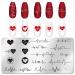 WOKOTO 6Pcs Heart Nail Stamping Plates - Nail Art Stamps Kit for Women and Girls - Buy Online on GoSupps.com