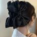 Wiwpar Large Chiffon Hair Bow Claw Clip - Black Ribbon Bow Barrette for Women & Girls - Buy Online on GoSupps.com