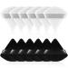 12 Pieces Velour Pure Cotton Powder Puff Face Makeup Triangle Powder Puffs for Loose Powder- Color Puffer cosmetic foundation sponge Washable Sponge Makeup Kit(black + White)