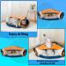 TANZEDMI Cat Tunnel Bed Set with Collapsible Tube and Removable Cushion Mat - Peak Hole Hideout House for Cats, Puppies, and Kittens - Includes 2 Scratching Balls - Orange/Blue - Buy Online on GoSupps.com