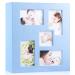 Benjia Baby Boy Photo Album 6x4 Extra Large Leather Picture Album holds 1000 Landscape and Portrait 10x15cm Photos Blue 1000 Pockets Blue
