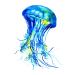 SanerLian Jellyfish Watercolor Temporary Tattoo Sticker Set of 12 - Ocean Waterproof Kids Party Decorations - Buy Online on GoSupps.com