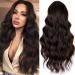 Porsmeer wig women dark brown curls wavy natural synthetic hair wig wig wigs for women/girls everyday useful cosplay costume carnival party wig