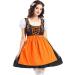 Dirndl - Chemisier Dirndl manches longues - Robe m di vale pour adulte - Costume traditionnel de f te de la bi re - Style ferme - Robe de bal pour carnaval f te f te de la bi re L Orange - Buy Online on GoSupps.com