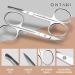 ONTAKI 2 Pack Facial Grooming & Nose Hair Scissors - Curved & Blunt Tips - Ideal Set for Trimming Moustache, Beard, Nose, Ears, Eyebrow - Silver - Buy Online on GoSupps.com
