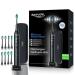 Sonic Electric Toothbrush for Adults, Wireless Rechargeable Power Toothbrush, 8 Brush Heads & Travel Case, 5 Modes & 3 Intensity Level, Smart Timer, Whitening & Plaque Removing, One Charge for 60 Days