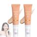 Foundation Covering Imperfections, Liquid Foundation Long-Lasting Soft Matte, 4 in 1 Liquid Foundation, Hydrating Medium Full Coverage Concealer with Spf 50+, Waterproof Korean Makeup (2 Piece,