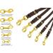 CopcoPet Premium Brown Leather Dog Leash - 1.35m x 8mm with Brass Snap Hook & Ring | Durable & Stylish International Shipping - Buy Online on GoSupps.com