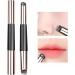 ccuzs Silicone Lip Brush | Silicone Lip Gloss Eyeshadow Applicator Double-Head Silicone Lip Gloss Applicator Reusable Silicone Makeup Brush with Lid for Lip Stick and Concealer Black - Buy Online on GoSupps.com