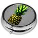 Cartoon Pineapple Round Pill Box | 3 Compartment Organizer | Portable Travel Pill Case for International Shipping - Buy Online on GoSupps.com