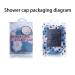 Terry Lined Shower Cap for Women - Waterproof & Reusable - Blue - Buy Online on GoSupps.com