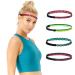 Workout Sweatbands for Women Head Non Slip Super Soft Stretchy Athletic Headband Moisture Wicking Headband for Running Man Pack A-4