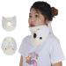 SAFWEL White Support Fixed Neck Brace Polymer Foam Rubber Neck Brace Cervical Traction Immobilizer
