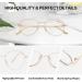 Shop KaeoISFU Retro Oval Metal Frame Reading Glasses for Men & Women - Stylish Blue Light Filter Computer Glasses - 1.0 Diopters - Buy Online on GoSupps.com