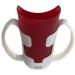 Red Drinking Cup with Nose Cutout & Holder - Perfect for Easy Sipping | International Shipping Available - Buy Online on GoSupps.com