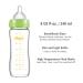 Matyz 8oz Glass Baby Feeding Bottle with Nipple - BPA Free, Easy to Hold & Clean - Green Lids - Wide Neck Breastmilk Bottle - Buy Online on GoSupps.com